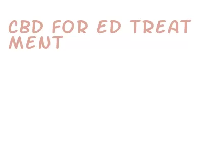 cbd for ed treatment