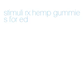 stimuli rx hemp gummies for ed