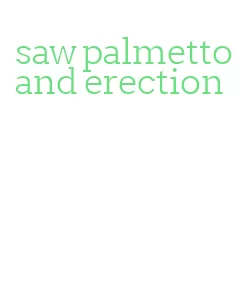 saw palmetto and erection