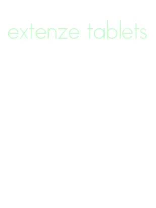 extenze tablets